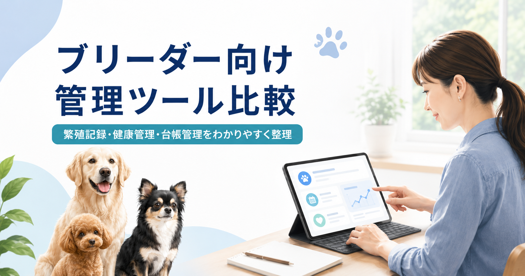 ブリーダー向け管理ツール3選を比較｜自犬舎に合う選び方を解説！